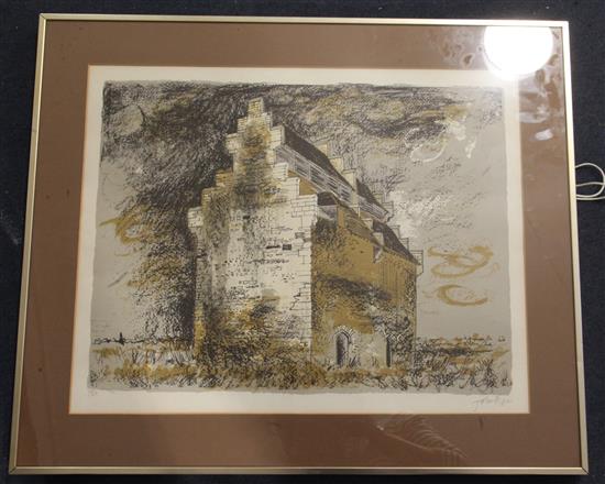 John Piper (1903-1992), Willington Dovecote, Bedfordshire 18.5 x 23.5in.